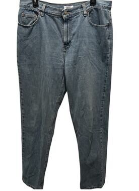 Old Navy Womens Relaxed Fit Jeans 16 Long Medium Blue Cotton Denim Pockets